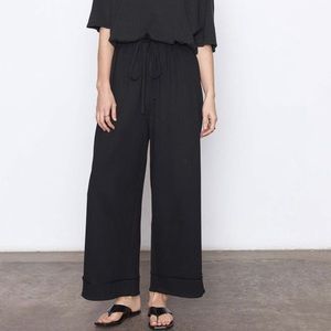 St Agni Black Odile Wide Leg Lounge Pants